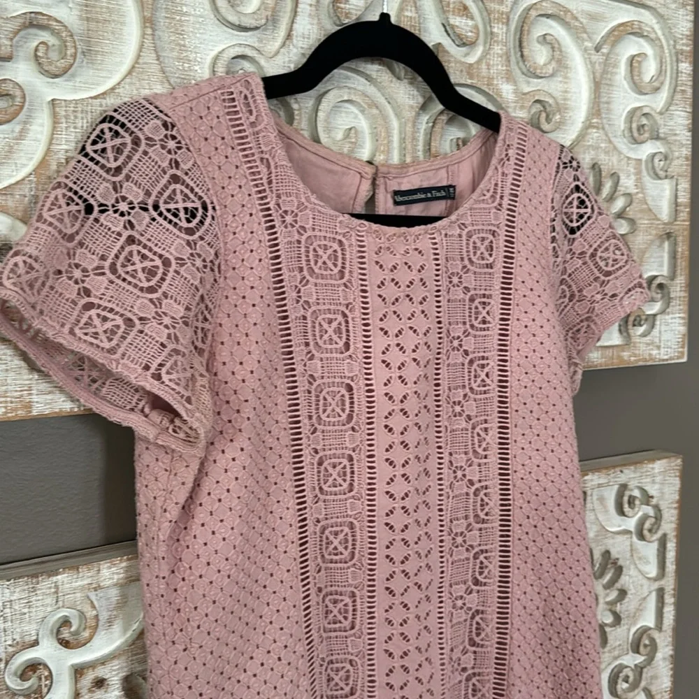 Abercrombie & Fitch Sheath Dress Lace Embroidered X Small - Picture 3 of 10